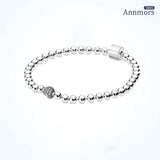 Sterling Silver 925 Rose Beads Bracelet DIY Foundation Bead Bracelet