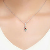 925 Silver Parrot Pendant Charms CZ Bead Necklace Bracelet