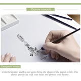 925 Silver Parrot Pendant Charms CZ Bead Necklace Bracelet