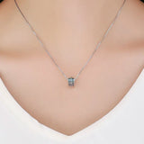 925 Silver Rainbow Crystal Heart CZ Charm Bead for Bracelet Chain Necklaces
