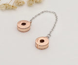 Sterling Silver Safety Chain Set with CZ for Bracelets & Bangles