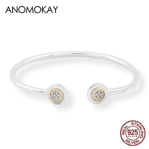 S925 Silver Bracelets Bangles for Men Women Couple Jewelry Gift