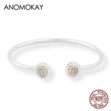 S925 Silver Bracelets Bangles for Men Women Couple Jewelry Gift