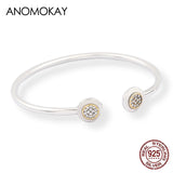 S925 Silver Bracelets Bangles for Men Women Couple Jewelry Gift