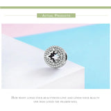 925 Sterling Silver CZ Firework Charm for Bracelet DIY Jewelry