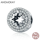 925 Sterling Silver CZ Firework Charm for Bracelet DIY Jewelry