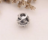 Autumn Leaf Charm for Bracelet Bangle, 925 Silver Bead for DIY Jewelry Making