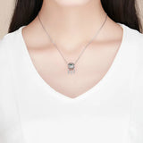 925 Silver Dream Catcher Charms Bracelet Necklace Green CZ Jewelry