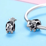 925 Silver Zodiac Cow Charms for Bracelet Bangle