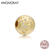 Sterling Silver Spacer Beads for Bracelet, Round Stop Locker Charm