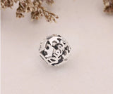 925 Silver Hollow Out Queen Crown Bead for Bracelet & Bangle