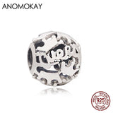 925 Silver Hollow Out Queen Crown Bead for Bracelet & Bangle