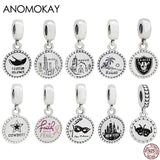Anomokay Classic Silver Charm Pendant for Bracelets & Bangles