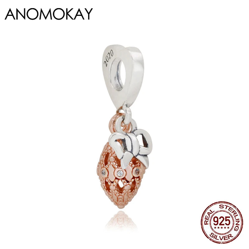 925 Silver Openwork Oval Ball Pendant for DIY Jewelry