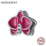 925 Silver Magnolia Flower Charms for DIY Jewelry