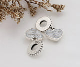 Mother & Daughter Two Piece Silver Pendant Charm for DIY Bracelet Necklace