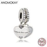 Mother & Daughter Two Piece Silver Pendant Charm for DIY Bracelet Necklace