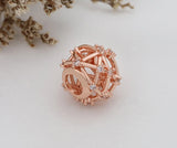 Hollow Out Constellation Rose Crystal Beads Bracelet Bangle