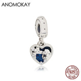Animal Kiss Together Heart 925 Silver Charms Love Beads Pendant