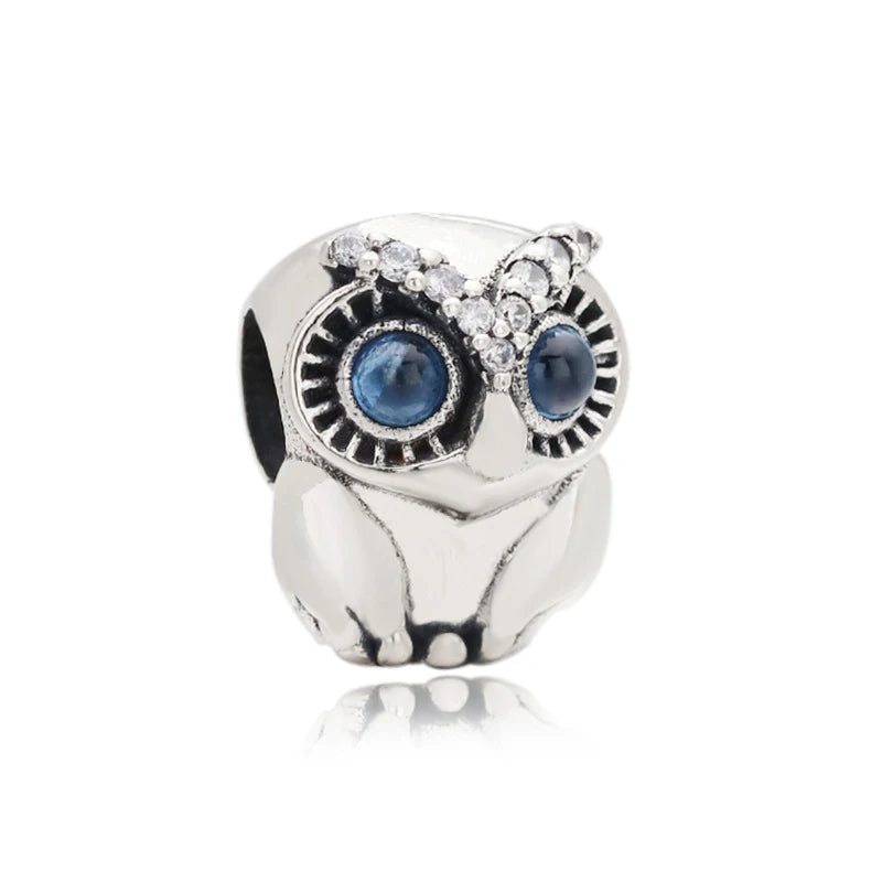 925 Silver Owl Mermaid Charm Pendant for DIY Jewelry Making
