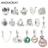 925 Silver Owl Mermaid Charm Pendant for DIY Jewelry Making