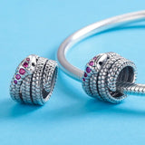 925 Silver Snake Charm Sparkling CZ DIY Jewelry Making
