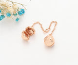 Real 925 Silver Heart Clasp Safety Chain for Bracelet, Rose Colors