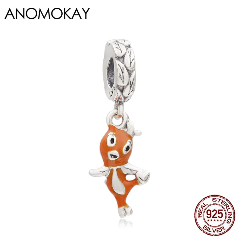 Animal Pendant Charm for Bracelets, 925 Sterling Silver Jewelry