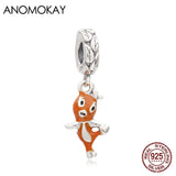 Animal Pendant Charm for Bracelets, 925 Sterling Silver Jewelry