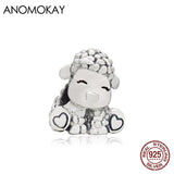 925 Silver Sheep Charm for Bracelet DIY Jewelry Making