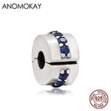 925 Silver Locker Charm with Dark Crystal Stopper