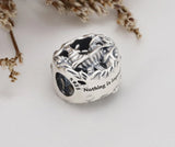 Openwork Round Silver Charm Bracelet Bead