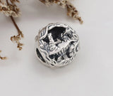 Openwork Round Silver Charm Bracelet Bead