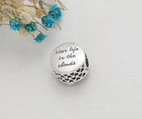 Romantic Dark Enamel Hot Air Ballon Silver Charm for Bracelet & Necklace