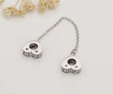 Romantic Heart Clasp Silver Safety Chain for Bracelet Bangle