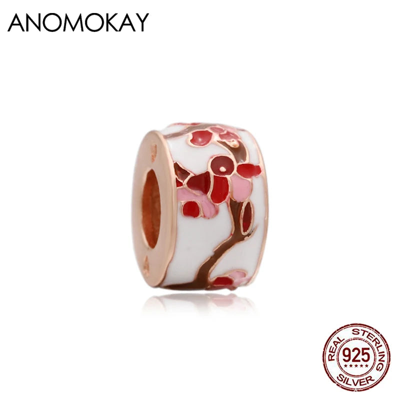 Peach Blossom Rose Charm for DIY Bracelet Making