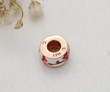Peach Blossom Rose Charm for DIY Bracelet Making