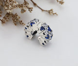 Anomokay Sparkling Crystal 925 Silver Locker Charm