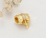 Anomokay Butterfly Charm with Crystal for DIY Bracelet