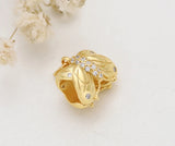 Anomokay Butterfly Charm with Crystal for DIY Bracelet