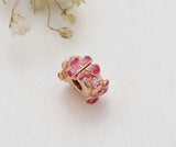 Anomokay Spring Series Pink & Peach Blossom Charm Bracelet Bangle