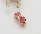 Anomokay Spring Series Pink & Peach Blossom Charm Bracelet Bangle