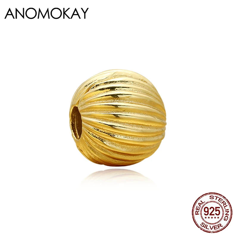 Anomokay Sparkling Wheat Ears Wave Charm Stopper for Bracelet Bangle