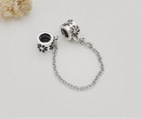 925 Silver Daisy Flower Safety Chain for DIY Bracelets & Bangles