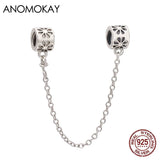 925 Silver Daisy Flower Safety Chain for DIY Bracelets & Bangles