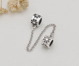925 Silver Daisy Flower Safety Chain for DIY Bracelets & Bangles