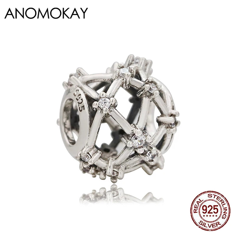 925 Silver Starry Sky Ball Charm for Bracelets & Bangles