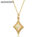 Vintage Flower Diamond Necklace 925 Sterling Silver Pendant