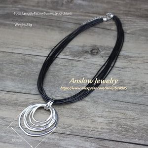 Anslow Jewelry Multilayer Round Chokers For Women Collar Statement Necklace