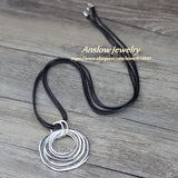 Anslow Jewelry Multilayer Round Chokers For Women Collar Statement Necklace